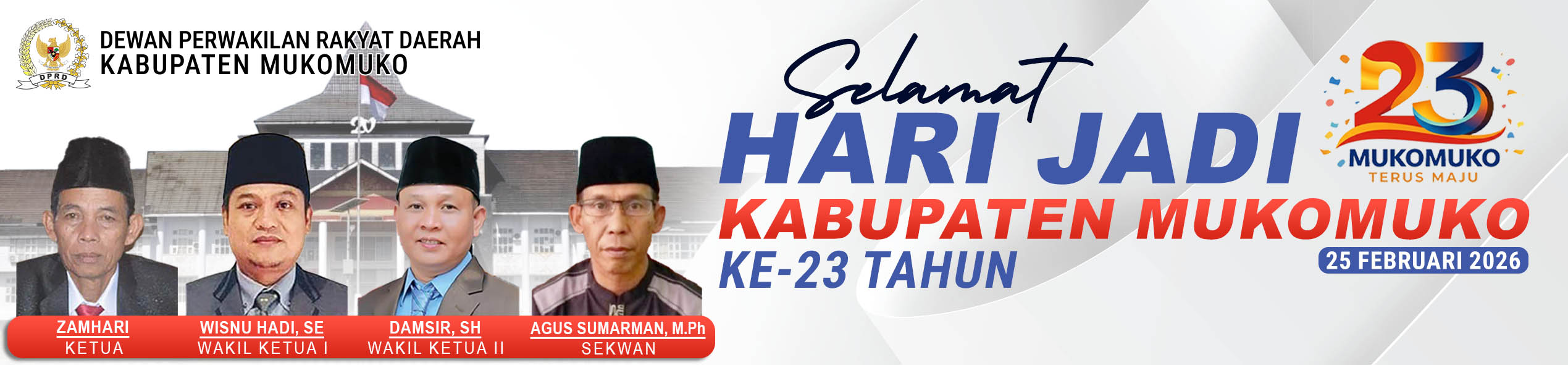 DPRD MUKOMUKO, HUT 23 MUKOMUKO DPRD MUKOMUKO, HUT 23 MUKOMUKO