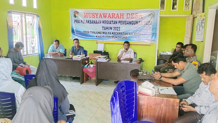 DD Belum Cair Tanjung Mulya segerakan Gelar Musyawarah Pra Pelaksanaan Pembangunan 2023 