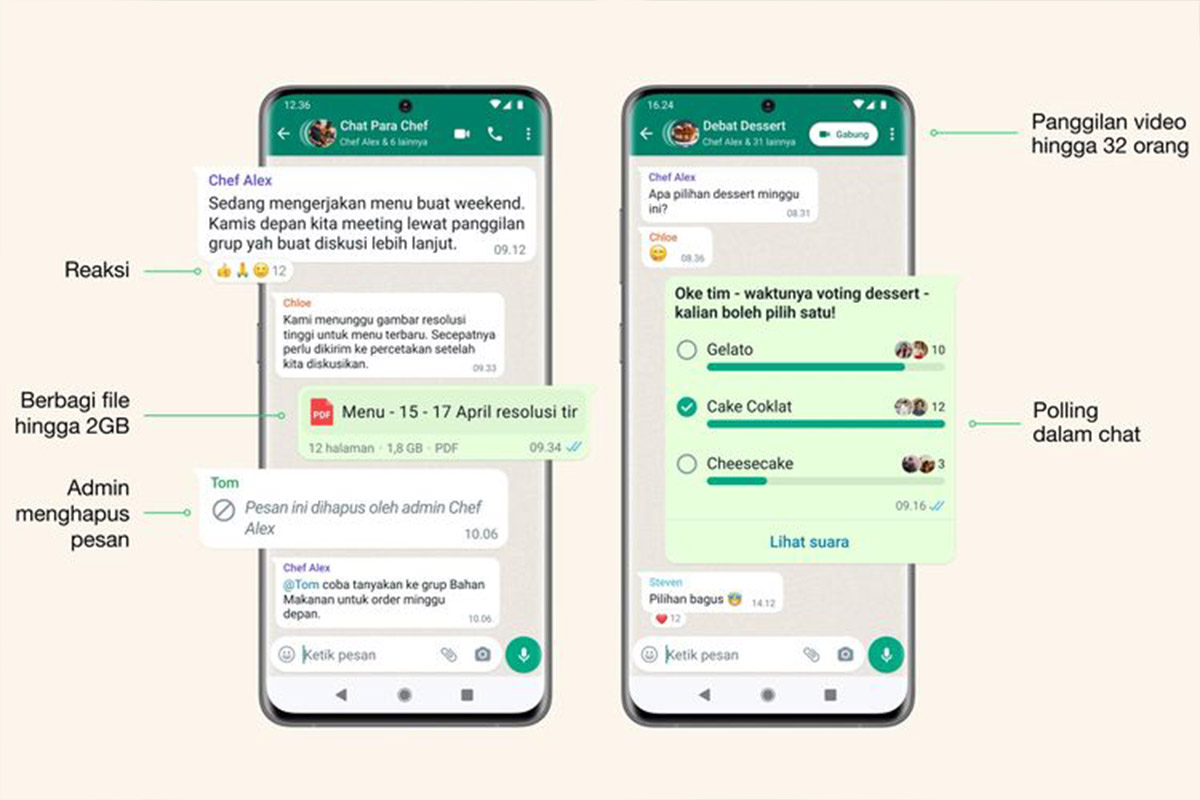 Begini Cara menggunakan Fitur Polling Di WhatsApp