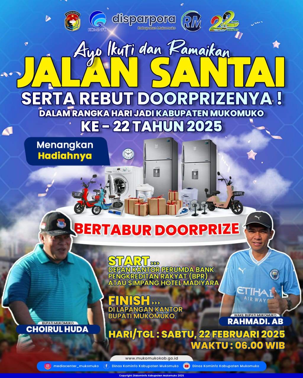 Peserta Jalan Santai HUT ke 22 Hanya Boleh Dapat Undian Doorprize Satu Kali