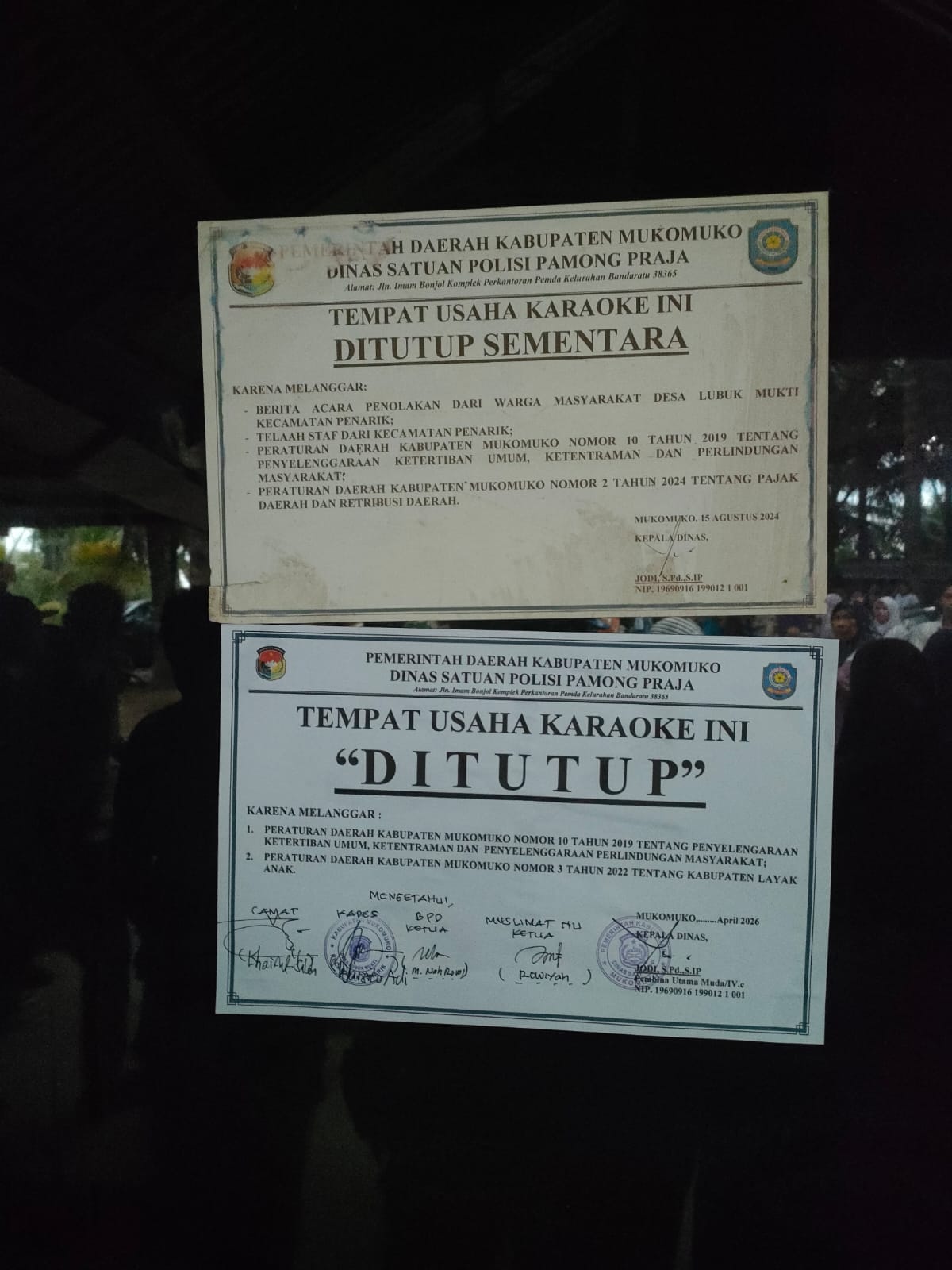 Setelah Warga Marah, Tempat Hiburan Karaoke Di Mukomuko Ditutup Permanen