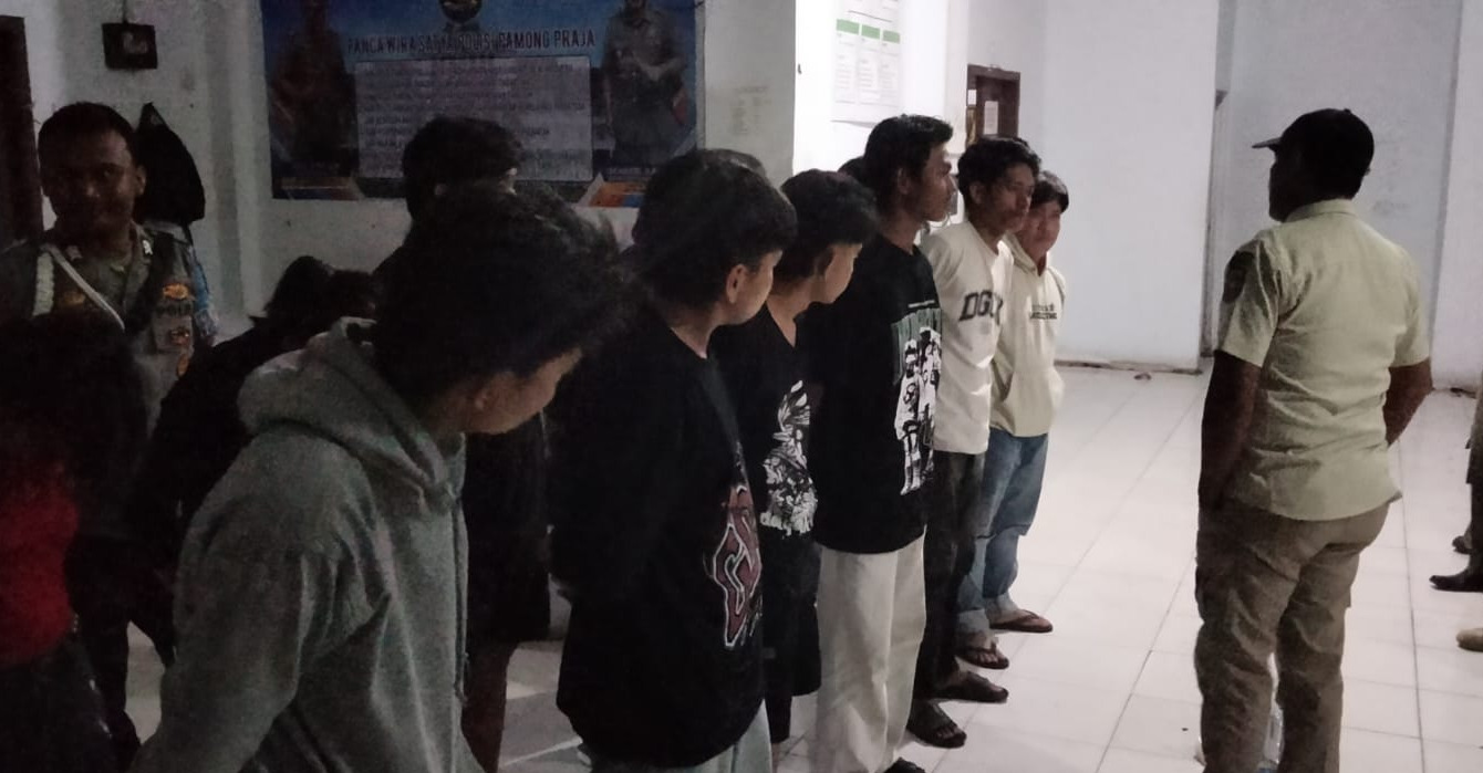 Pesta Miras Dekat Kantor Bupati, Anak Anggota Dewan Terpih dan 11 Remaja Terjaring Razia Satpol