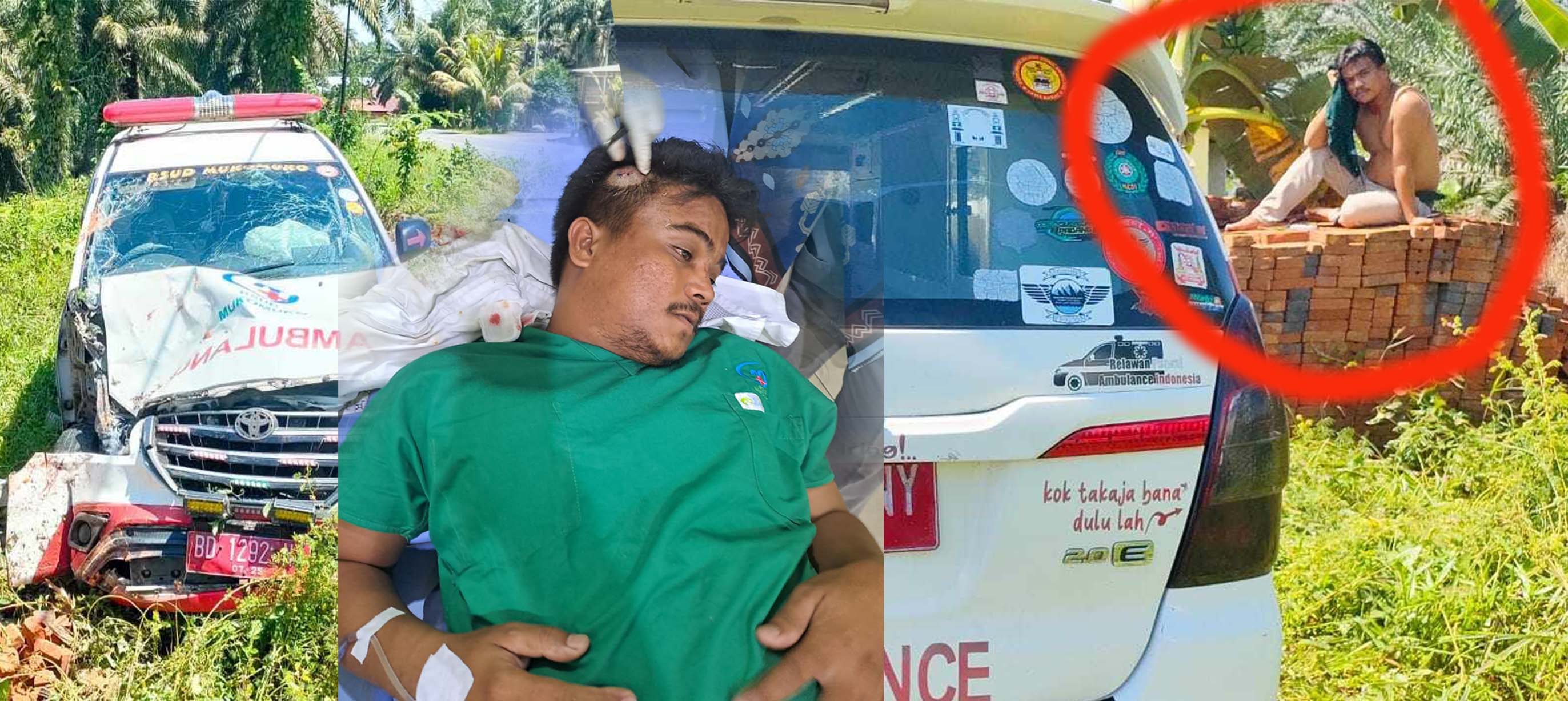 Kronologis Kecelakaan Ambulance RSUD MM, Seorang Perawat Luka di Kepala Hingga Dijahit