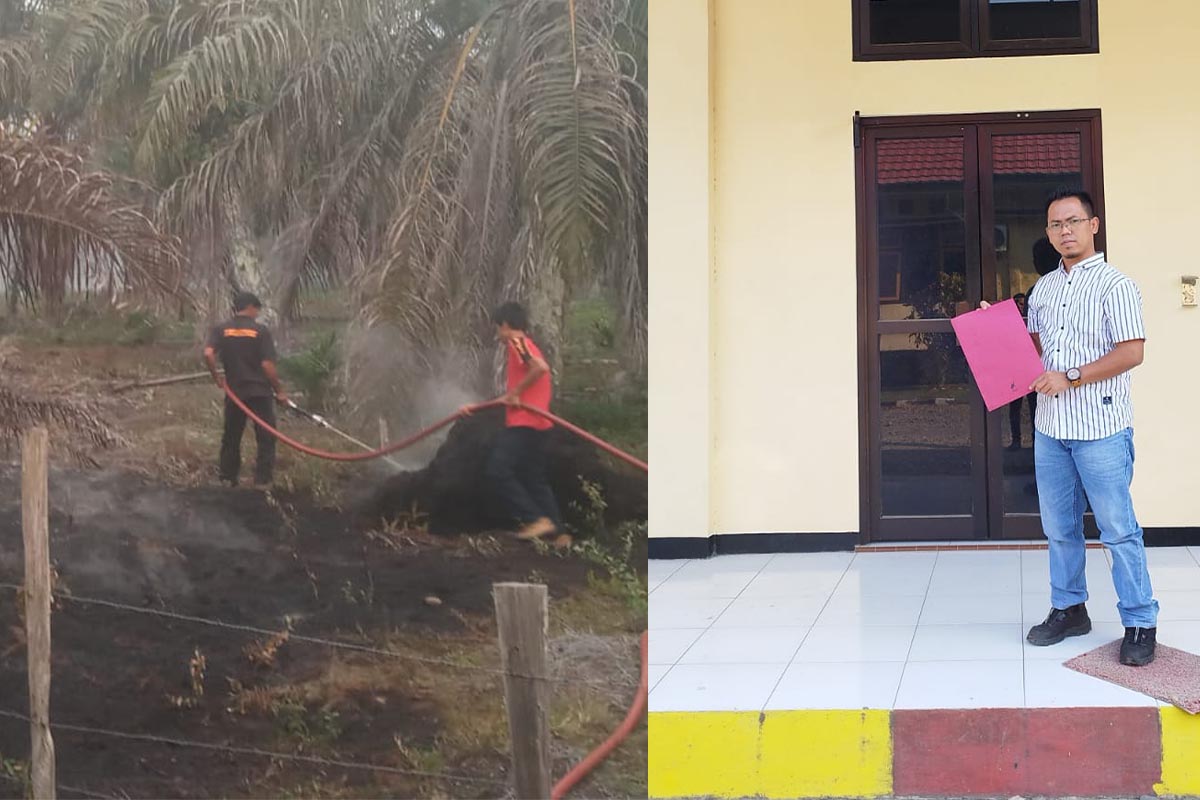 Edi Mulya Karya Laporkan Peristiwa Kebakaran Lahan ke Polres Mukomuko 