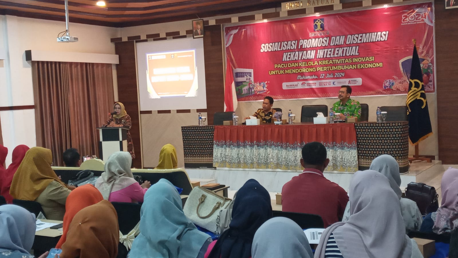 Wakil Bupati Mukomuko Buka Sosialisasi Promosi dan Diseminasi KI Program Kemenkumham Bengkulu