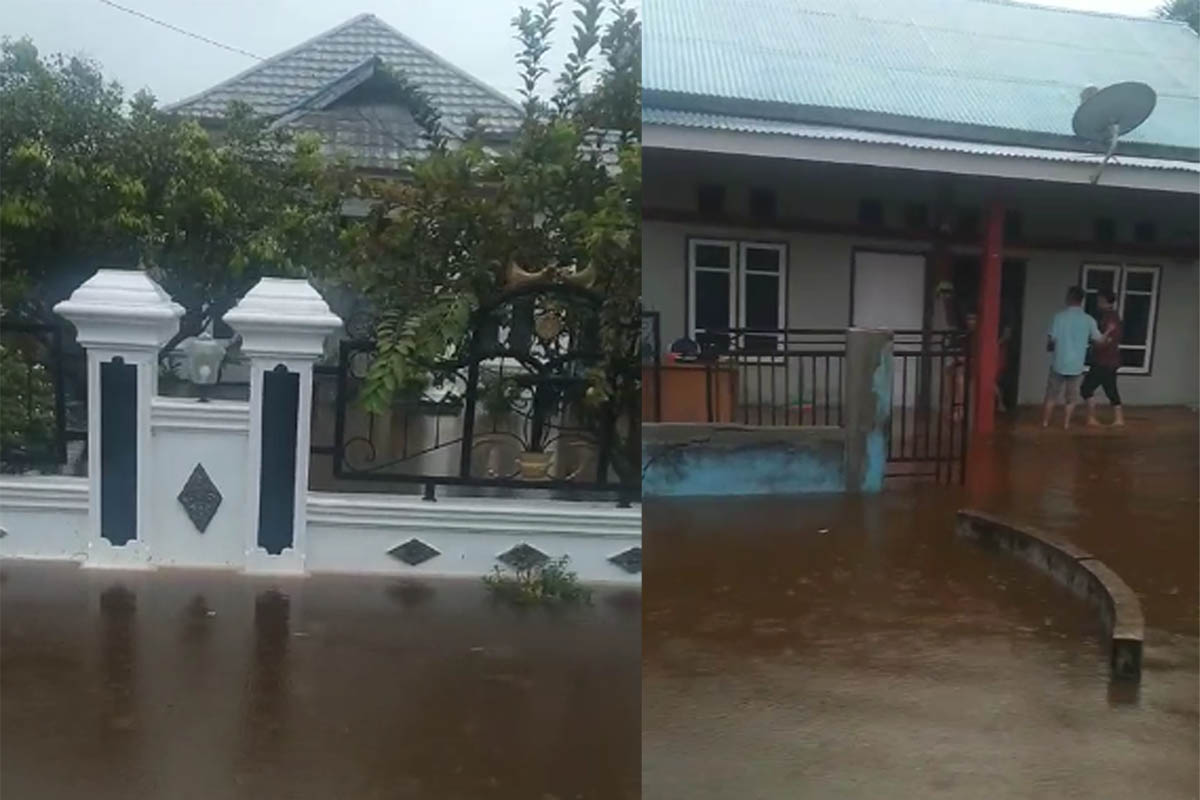 Puluhan Rumah Warga Mukomuko Terendam Akibat Luapan Drainase