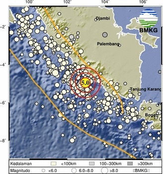 Gempa Kembali Guncang Wilayah Provinsi Bengkulu
