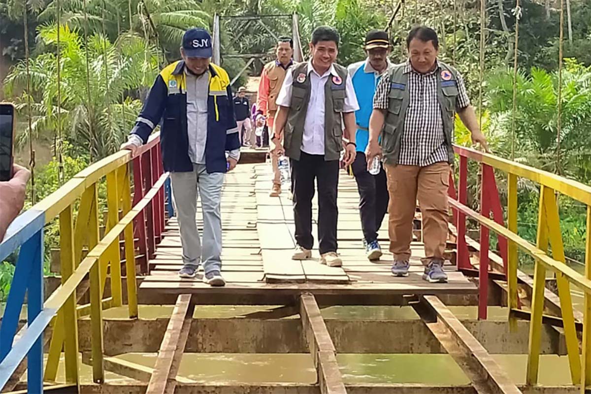BNPB Bantu Mukomuko Bangun Kembali Jembatan Pondok Lunang 