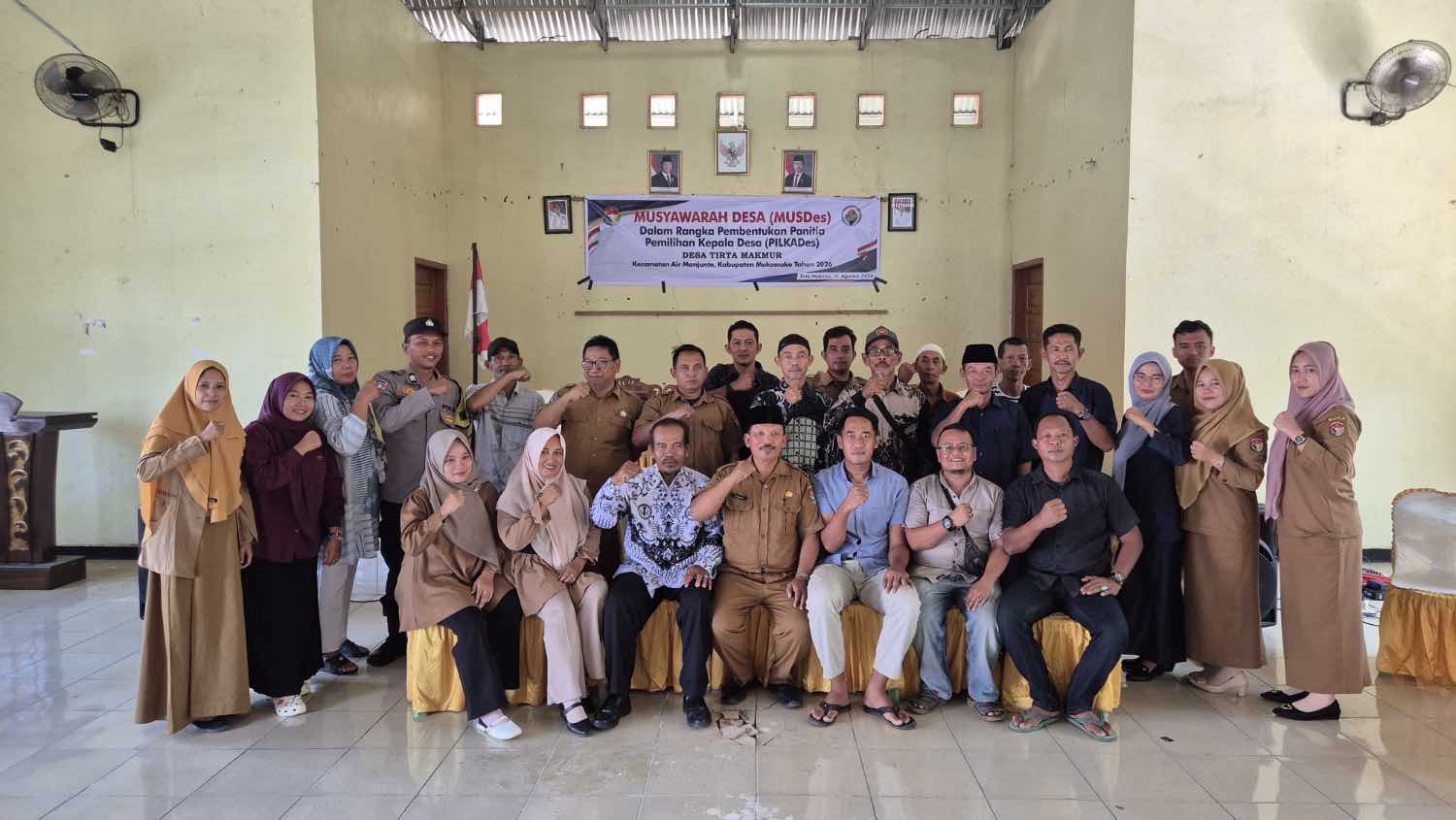 Panitia Pilkades di Desa Tirta Makmur Resmi Terbentuk 