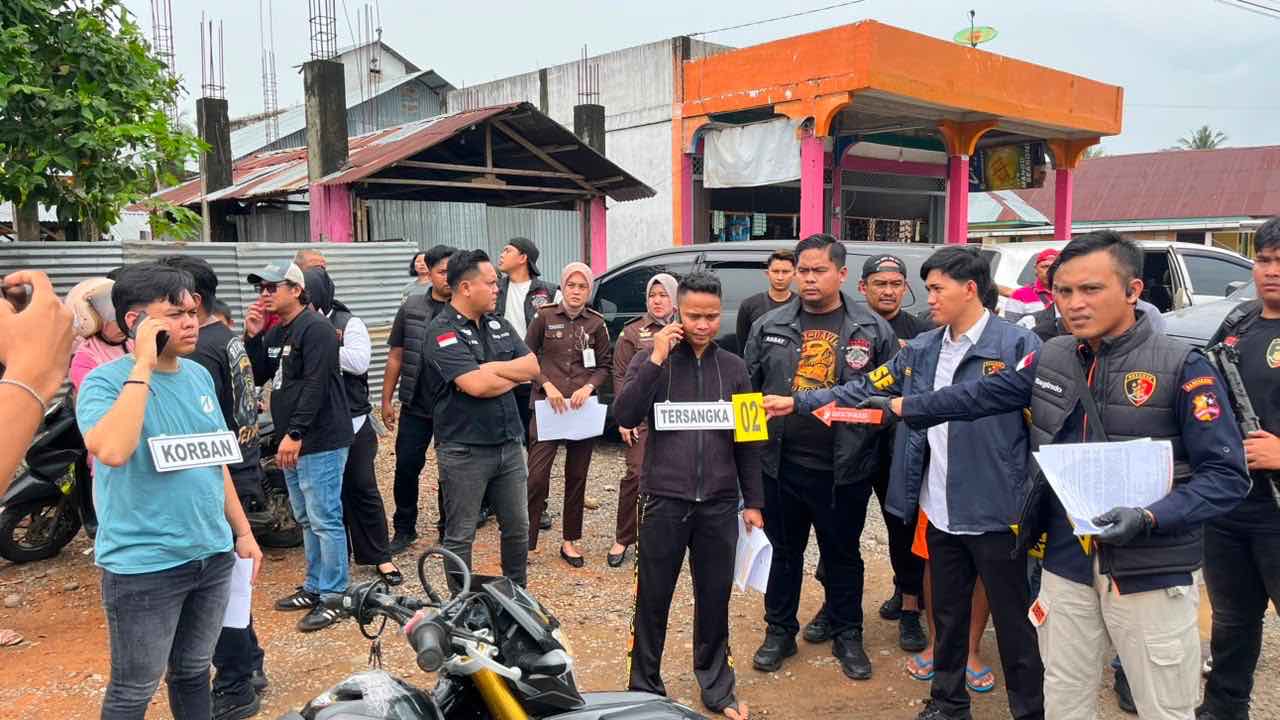 Polres Mukomuko Rekonstruksi Kasus Pembunuhan Pelajar di Pantai Asmara