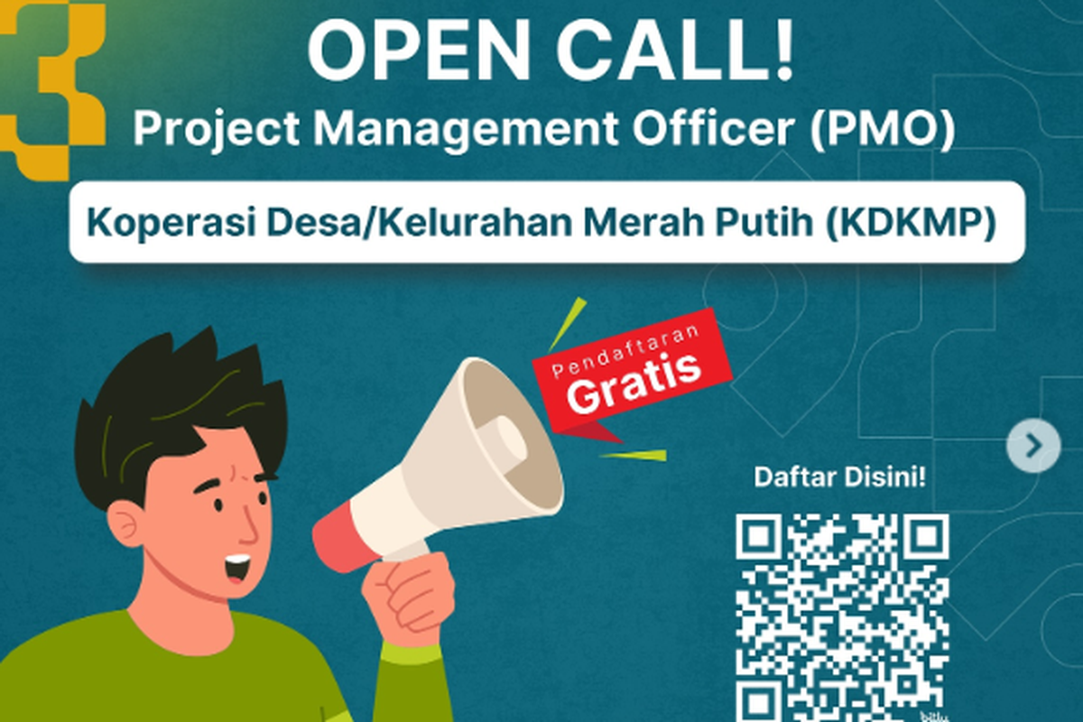 Lowongan Kerja PMO Koperasi Desa Gaji Rp 7 Jutaan, Berikut Syarat dan Tugasnya