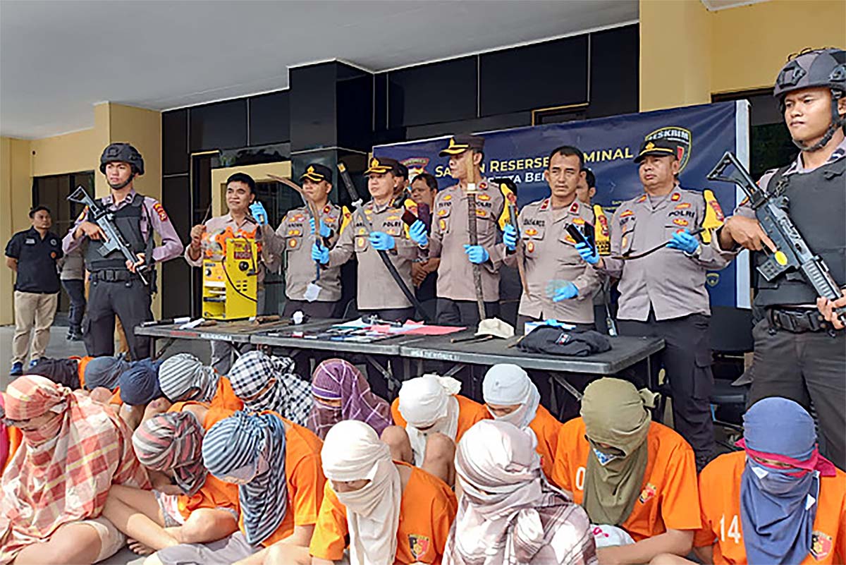 Kota Bengkulu Diteror Belasan Terduga Begal 'Siap Tempur', Tapi Sudah Dikurung Polisi