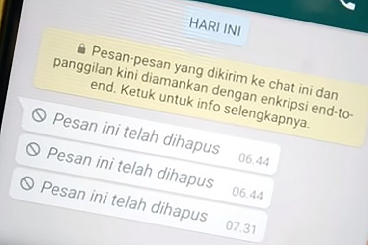 Jadi, Ini Cara Melihat Pesan yang Sudah Dihapus di WhatsApp