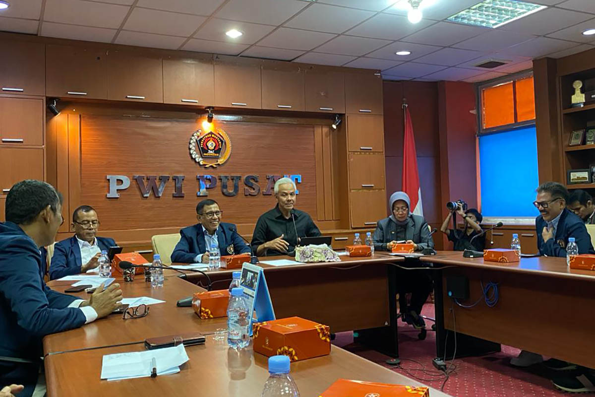 Kunjungi PWI Pusat, Capres Ganjar Pranowo: Minta Media Luruskan Yang Bengkok