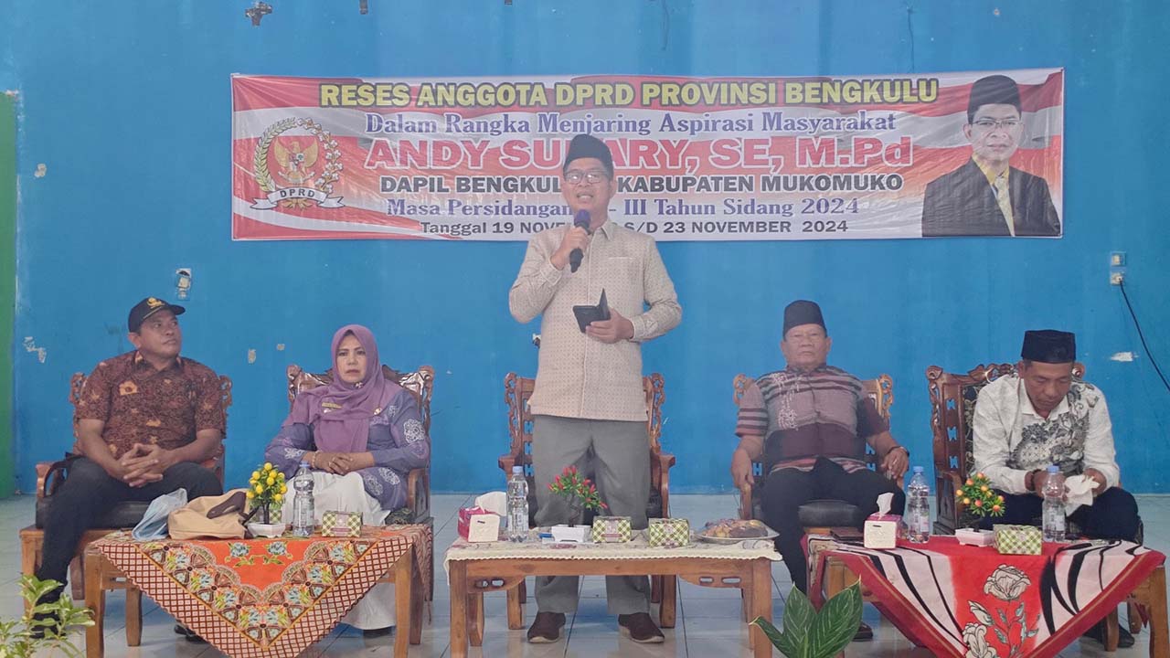 Andy Suhary Anggota DPRD Bengkulu Tampung Aspirasi Rakyat