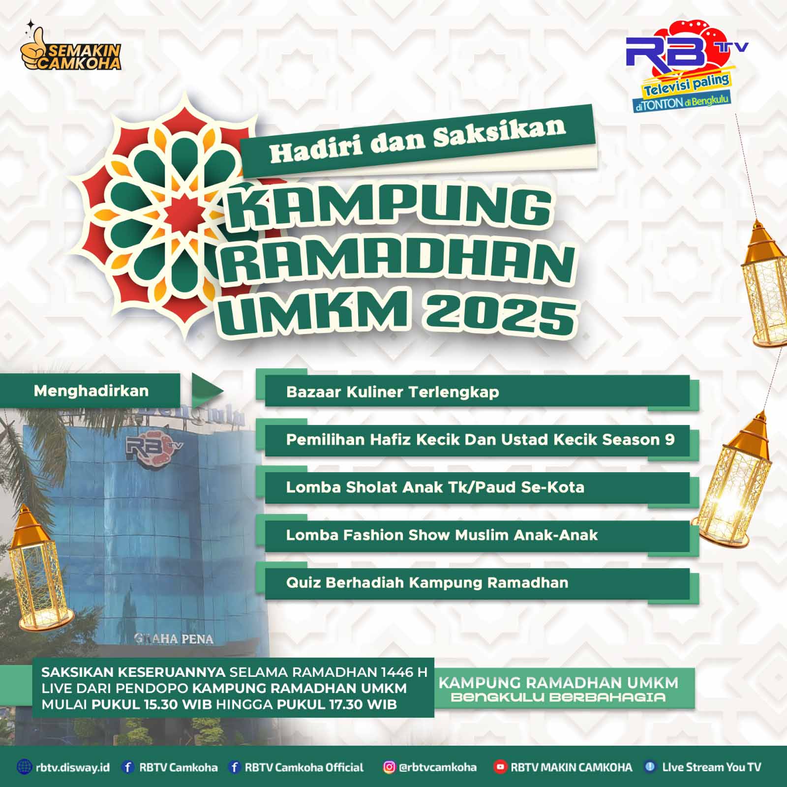 RBTV Hadirkan Kampung Ramadhan, Bazar UMKM dan 4 Gelaran Lomba