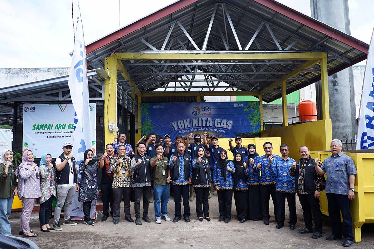 Gerakan Anti Sampah di Pasar Banjar Jawa Barat, BRI Peduli Bantu Kurangi Limbah Pasar 1.500 Kg/Bulan