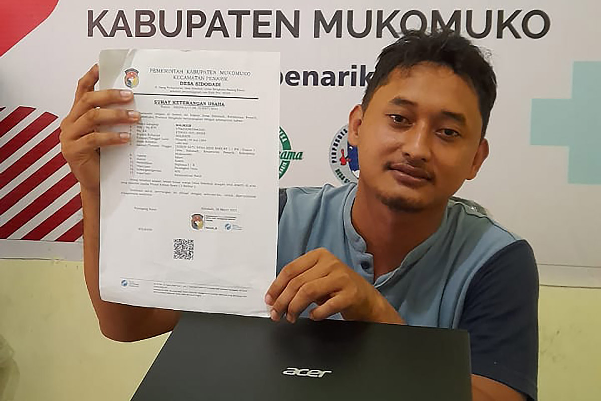 Sah!! Desa Sidodadi Sudah Terapkan TTE, Mudahkan Pelayanan Surat Menyurat