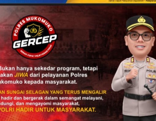 Luncurkan Program Gercep, Kapolres Riky Crisma Tancap 4 Komitmen Polres Mukomuko
