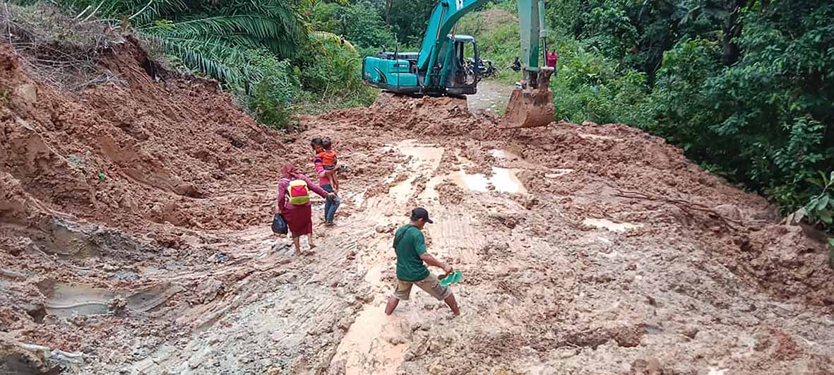 Pemda Gerak Cepat, Akses Suka Maju – Sindang Mulyo Kembali Normal 