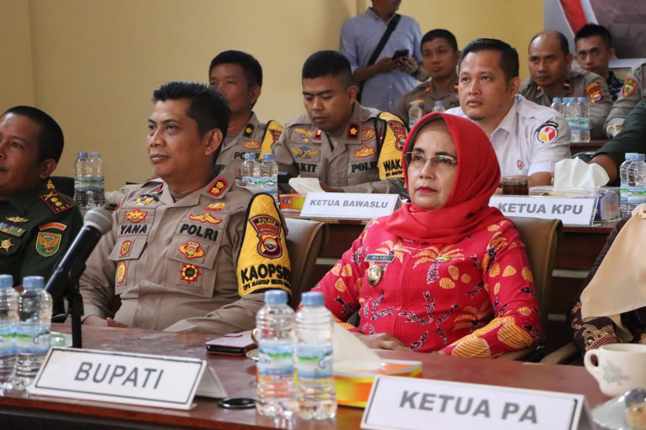 Polres Mukomuko Gelar Rakor Lintas Sektoral Terkait Kesiapan Pengamanan Pilkada Serentak 2024