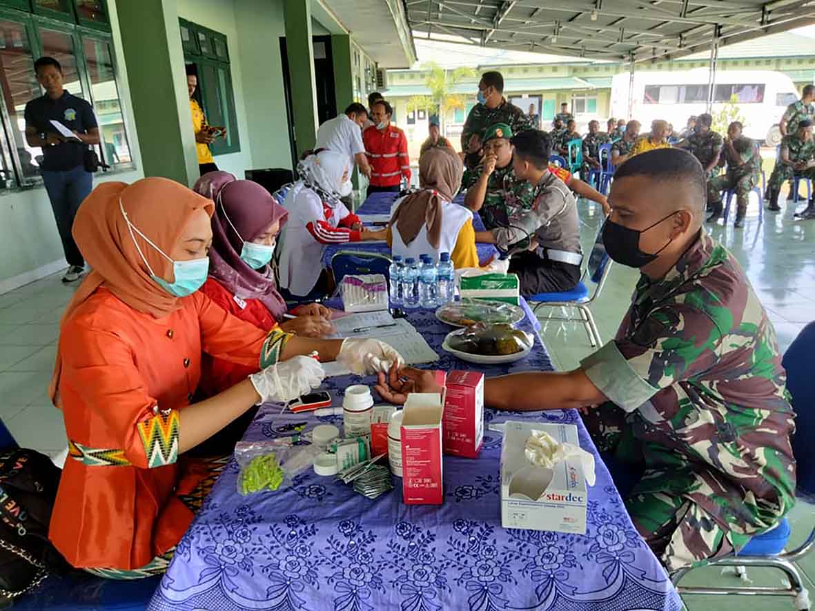 Peringatan Hari Donor Darah, Kodim 0428/MM Kumpulkan 24 Kantong Darah