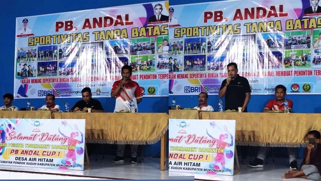 Sebanyak 70 Tim Ganda Putra Adu Kebolehan di Pertandingan Badminton Desa Air Hitam