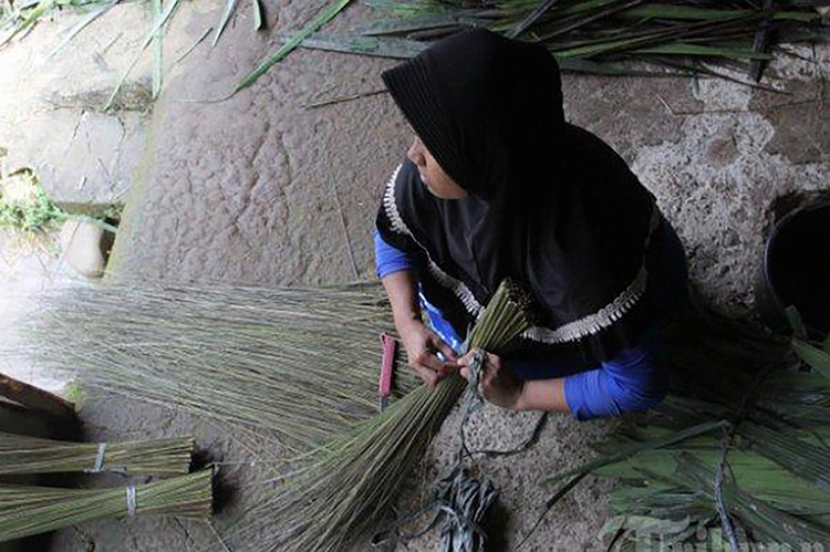 Lidi Sawit Dimanfaatkan oleh Warga Riau untuk Meningkatkan Ekonomi