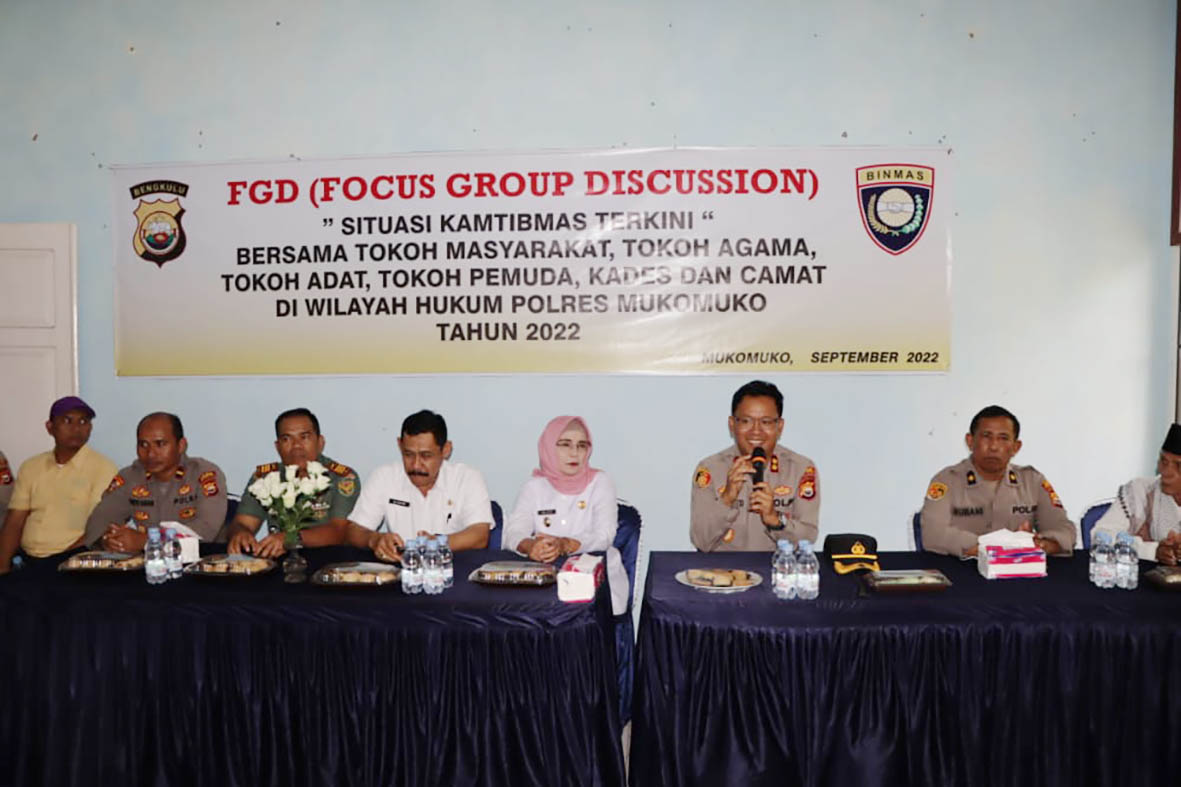 ﻿Wujudkan Situasi Kamtibmas, Polres Mukomuko Gelar FGD 