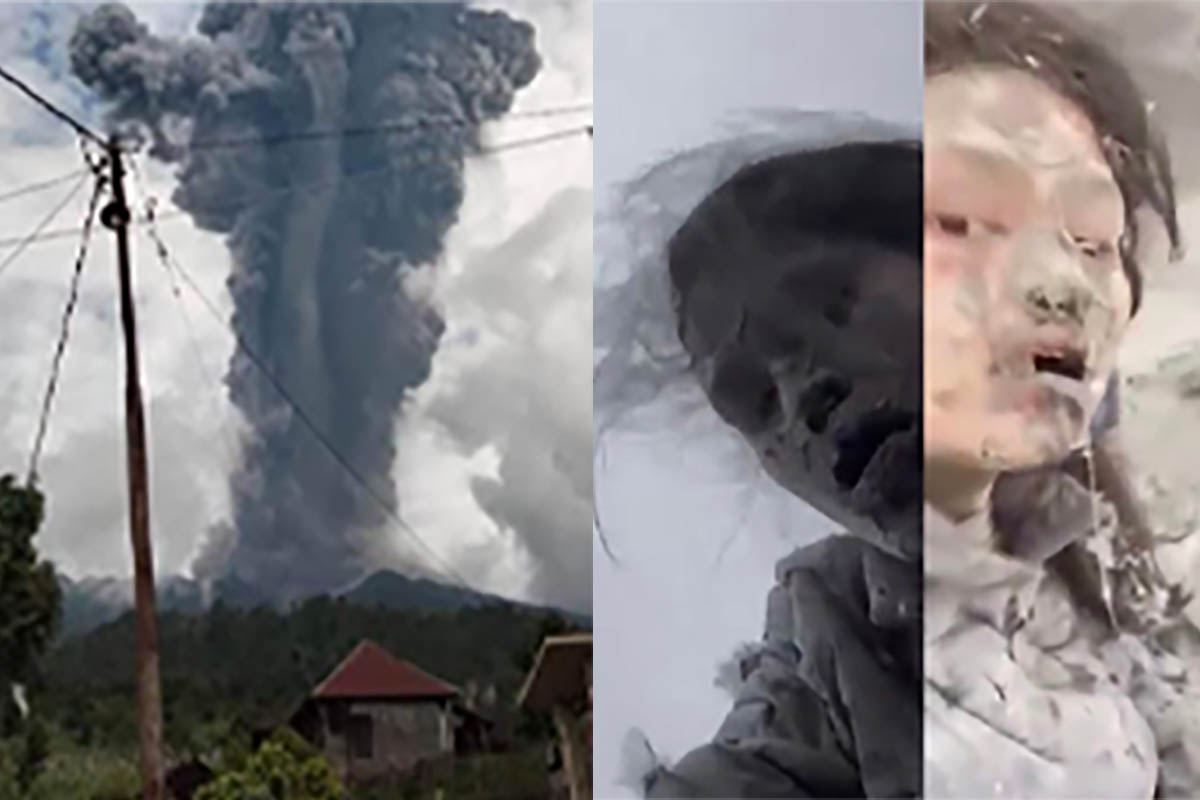 Gunung Merapi Sumbar Meletus, Viral Video Korban Bermandi Lumpur