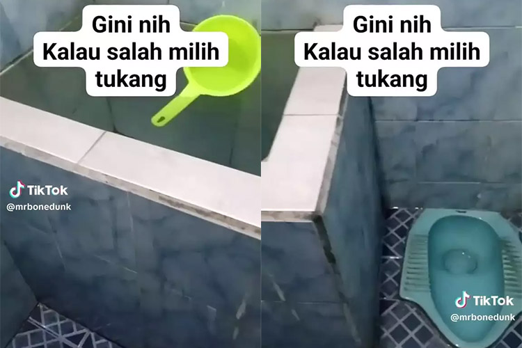 Toilet Salah Desain Letak Jambannya nyeleneh Abis, Netizen: Buang Hajat Sambil Mandi