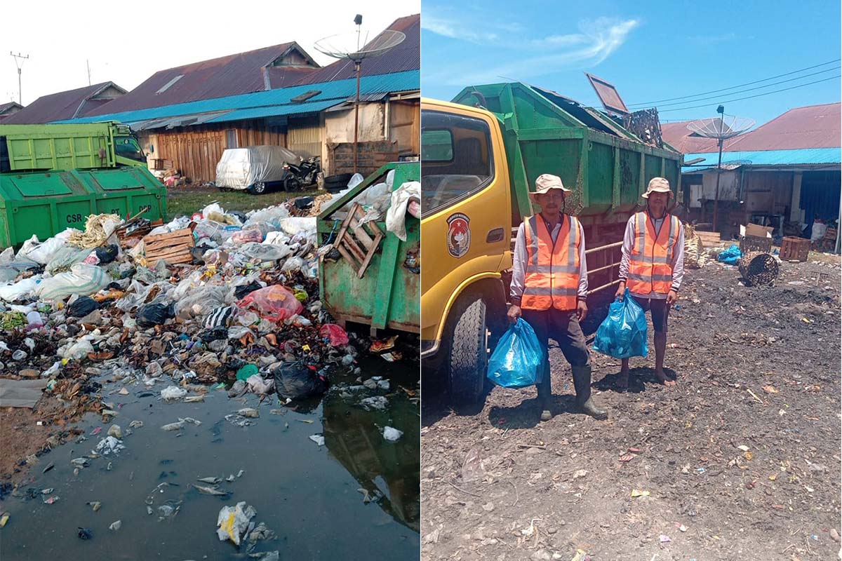 Totalitas, Dinas LH Mukomuko Bersihkan Sampah Menggunung di Wilayah Ipuh 
