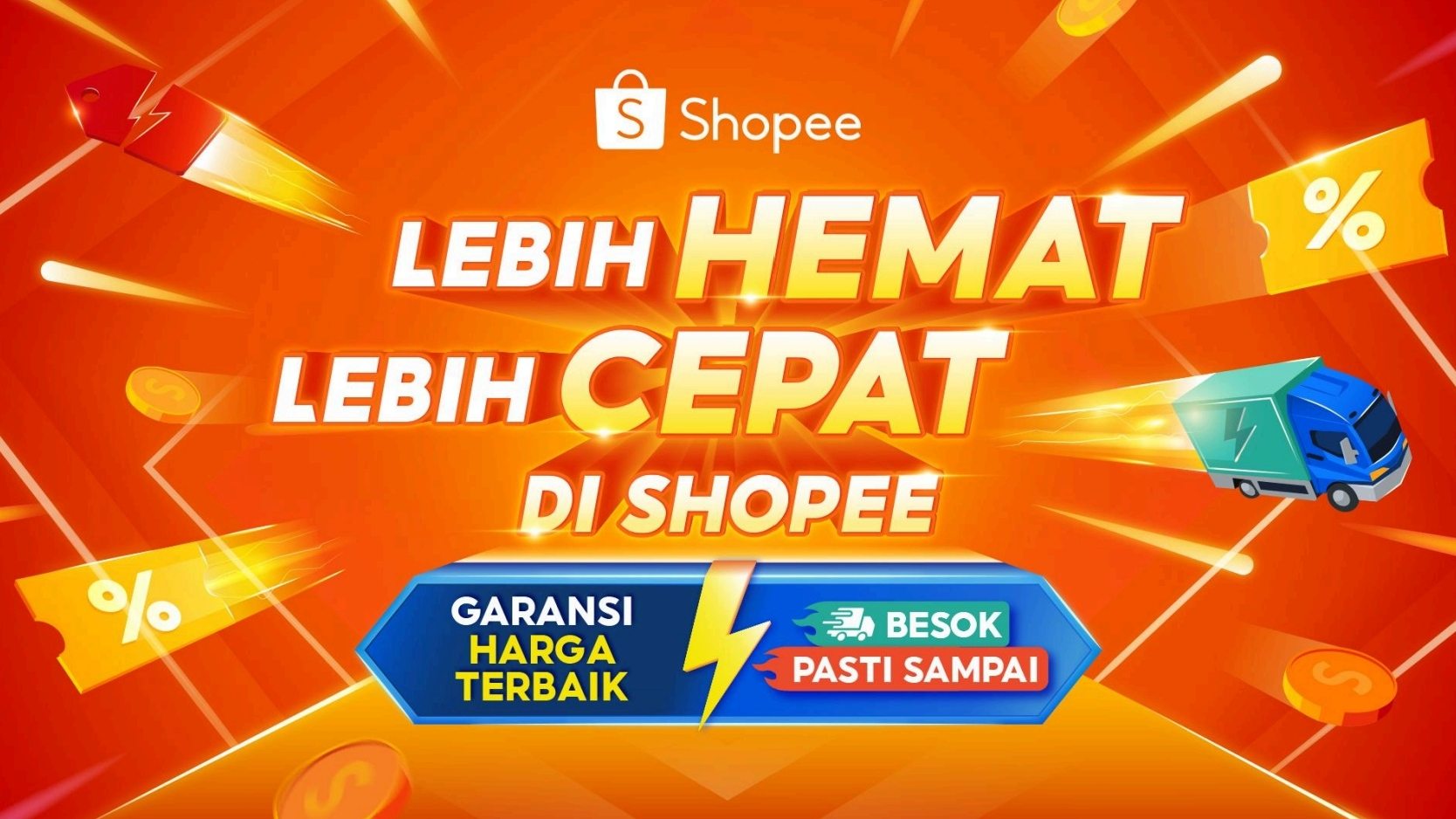 Cuma di Shopee! Belanja Lebih Hemat, Barang Sampai Lebih Cepat!