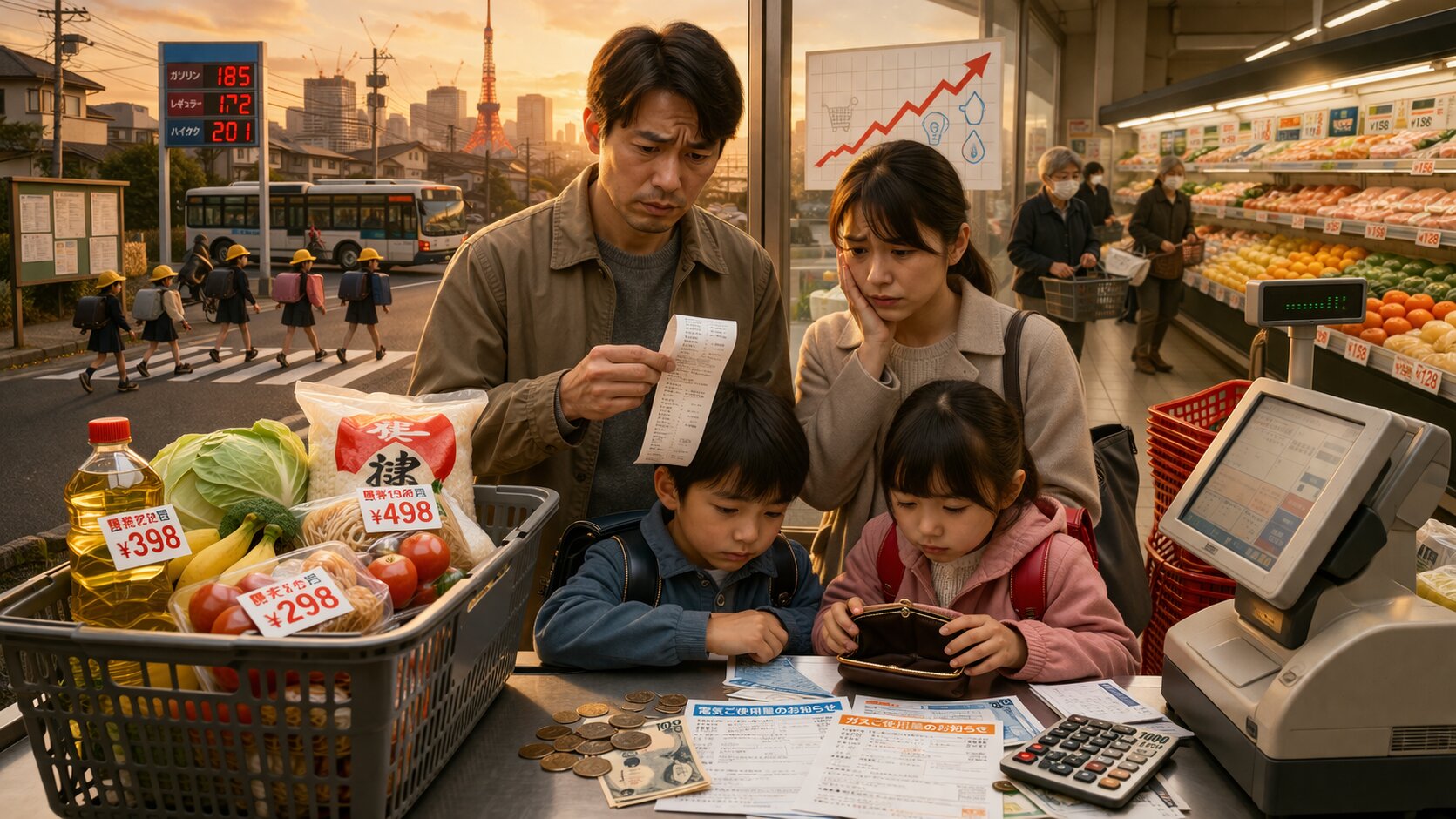 日本で急増する物価高と生活費の負担、家計に広がる影響とは