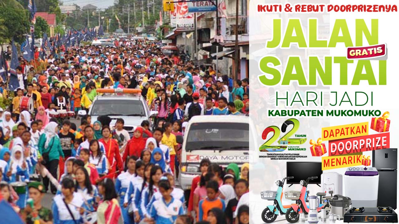 Ikuti Jalan Santai Bertabur Doorprize, HUT Kabupaten Mukomuko ke-22