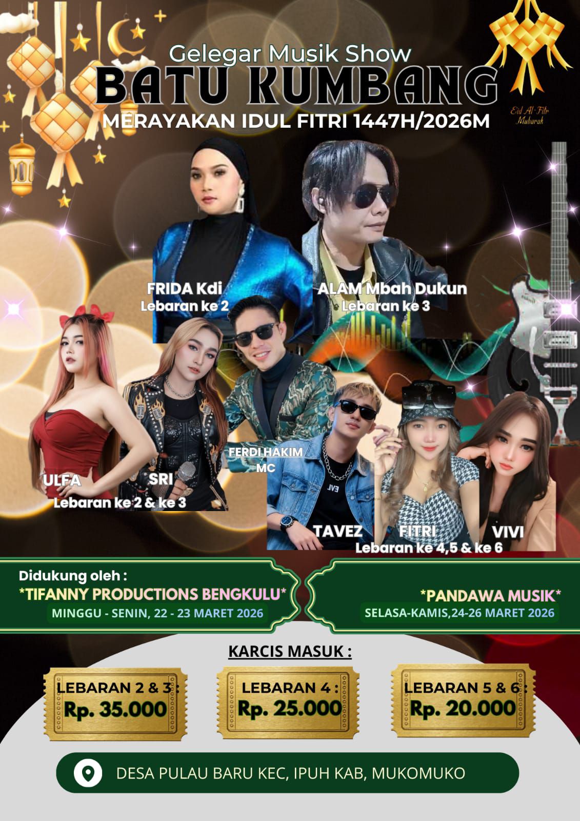 Ini Lokasi Wisata Yang Mengadakan Acara Hiburan Lebaran Kedua di Mukomuko