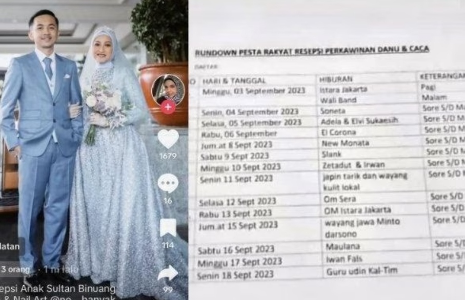 VIRAL! Seorang Crazy Rich di Binuang Kalimantan Selatan Adakan Resepsi Pernikahan Anaknya Selama 14 Hari