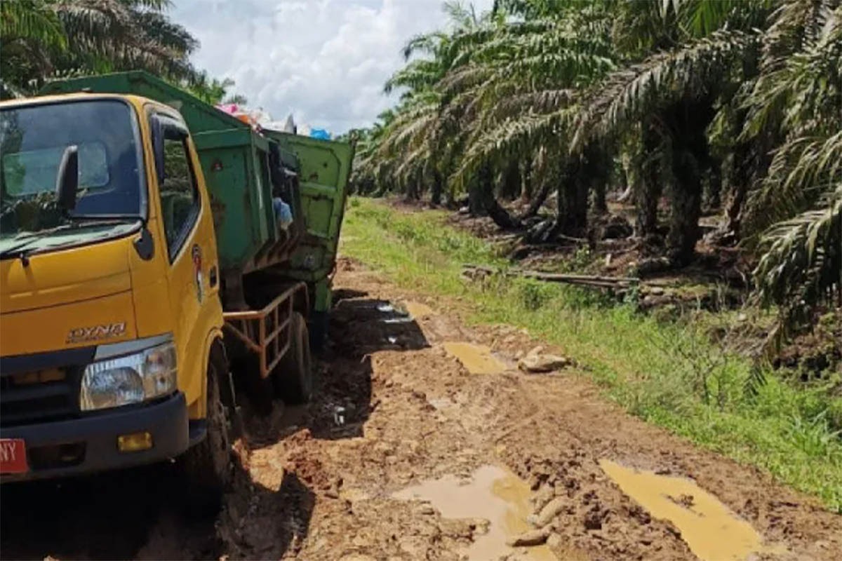 Jalan Perkebunan Bak Kubangan, Anggaran DBH Sawit Bangun Hotmix 