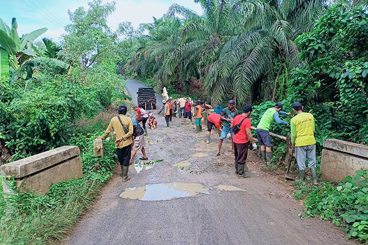 Jadi Akses Keluar Masuk Desa, Padang Gading Goro Rehab Jembatan