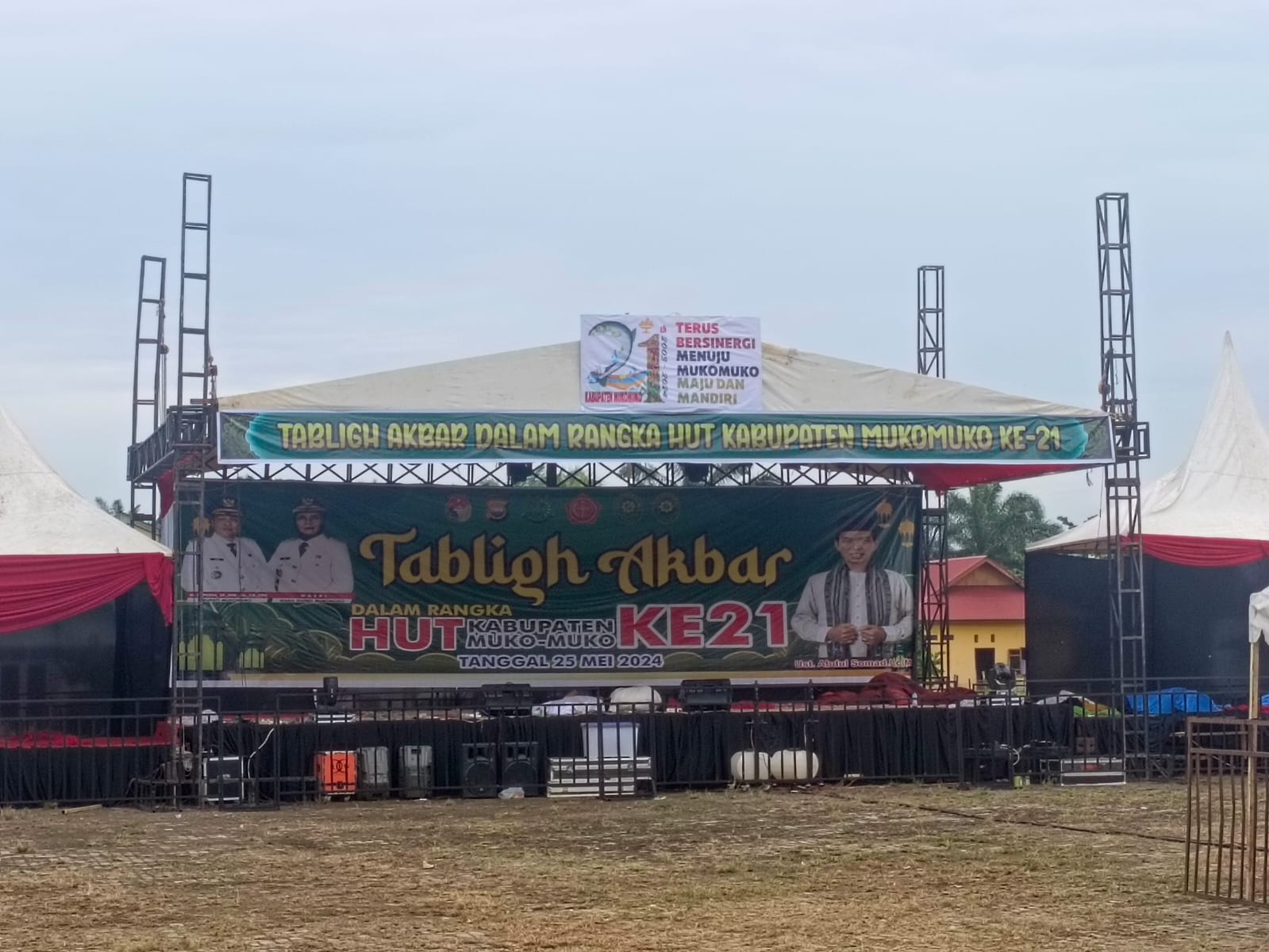 Suasana Lapangan MTQ Komplek Pemda Mukomuko, Persiapan Ceramah Ustadz Abdul Somad