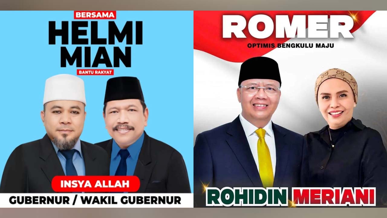 Selisih Kemenangan Helmi-Mian dan Rohidin-Merriani di Mukomuko Lebih Besar Dari Bengkulu Utara