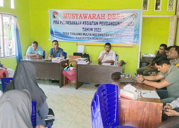 DD Belum Cair Tanjung Mulya segerakan Gelar Musyawarah Pra Pelaksanaan Pembangunan 2023 