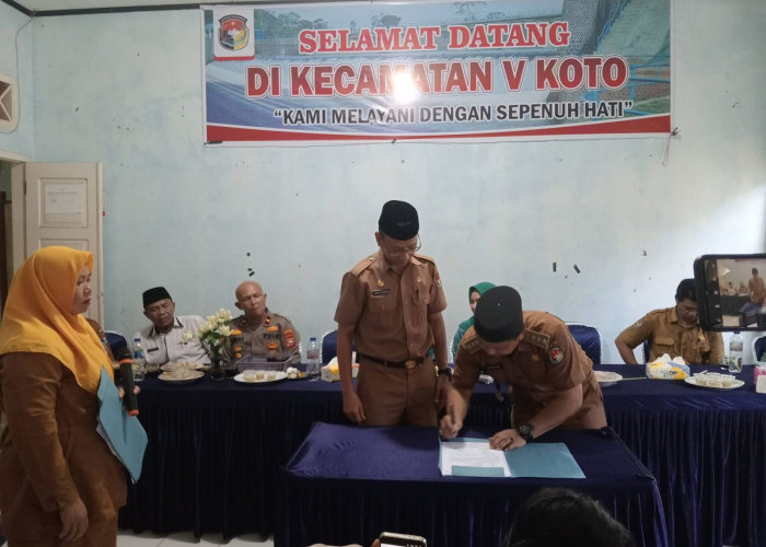 Sertijab Camat V Koto, Andi Hendra Gantikan Feri Irawan