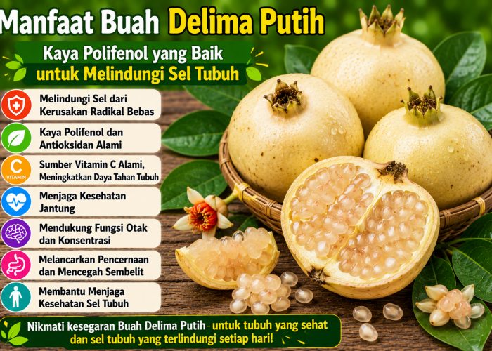 Manfaat Buah Delima Putih bagi Kesehatan: Kaya Polifenol yang Baik untuk Melindungi Sel Tubuh
