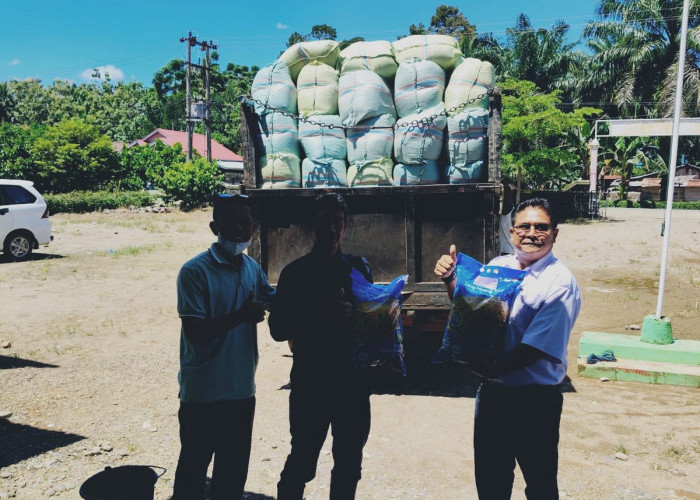 Petani di Desa Sumber Makmur Dapat Bantuan 15 Ton Benih Padi