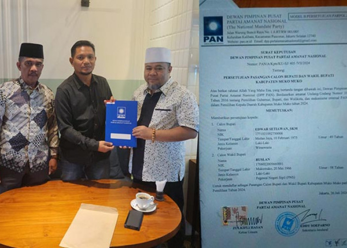 PAN Secara Resmi Sudah Keluarkan Mandat Untuk Calon Bupati Mukomuko