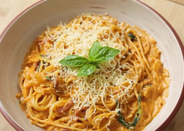 Simpel dan Sederhana! Begini Resep dan Cara Membuat Cheesy Rose Spaghetti