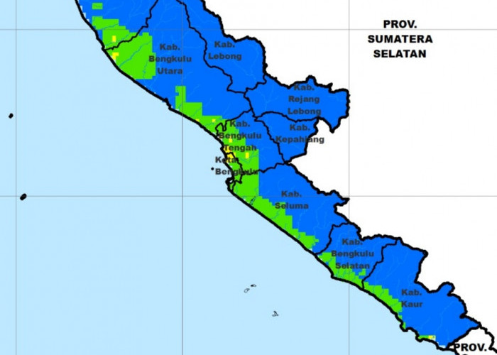 Cuaca Wilayah Bengkulu dan Sekitarnya, hari ini 10 Mei, Mukomuko Berpeluang Hujan