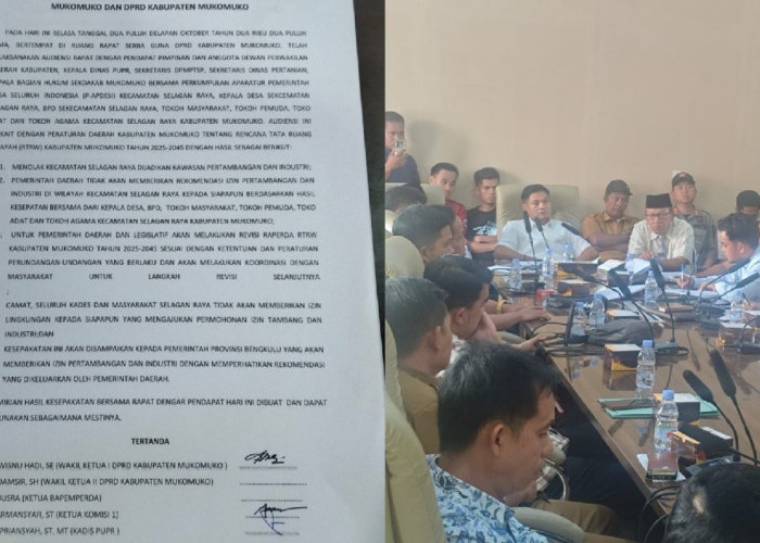 Warga Selagan Raya dan Dewan Sepakati 5 Poin Terkait Penolakan Isi Perda RTRW