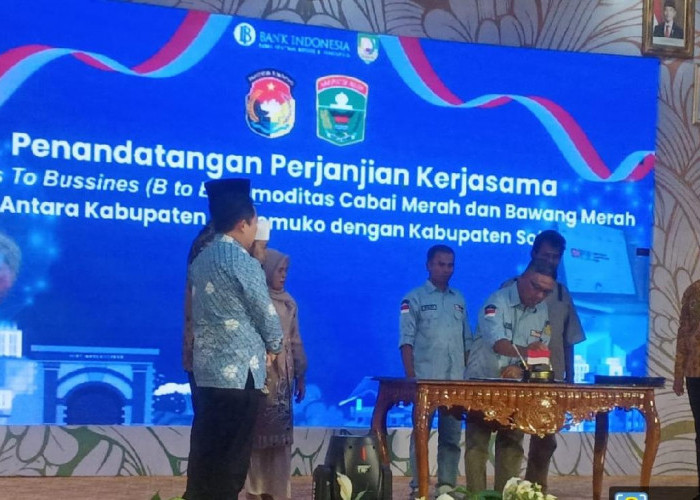 Kerjasama Bisnis Solok – Mukomuko Berlanjut, Poktan dan Pedagang Teken MoU di Kota Bengkulu